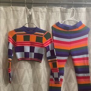 Colorful Geometric Knit Set